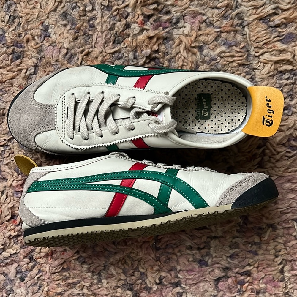 Onitsuka Tiger Mexico 66 in red green yellow colorway. Size 5.5 mens.